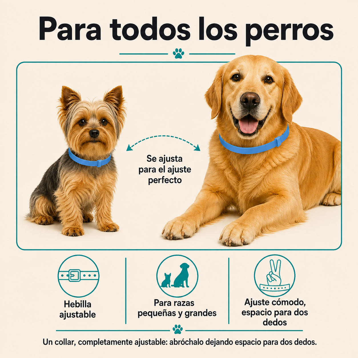 Collar calmante SendaCalma de doble feromona: alivio de la ansiedad sin medicamentos.
